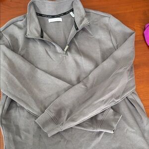Geoffrey Beene Gray Zip-Up Sweater
